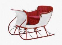 Christmas sleigh deer pulled car scenic family ski sleigh