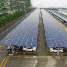 光伏车棚户外遮阳棚钢结构功率20kw 12kw 30kw发电太阳能光伏车棚停车场