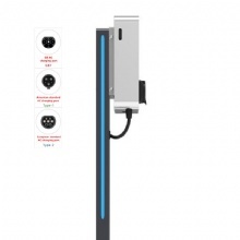 Yuedong Series Sheet metal Model 22kw Charging Gun Type 4G/WiFi/Bluetooth/Ethernet Three-Phase AC Charging Pile