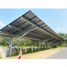 太阳能光伏车棚系统 铝框太阳能车棚 6kW 太阳能车棚