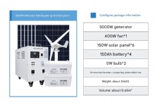 Separation complementary power generation, solar power generation system, mobile power supply