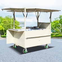 Beige or Customized Colors Multifuntional Hand Propelled YRF Food Cart