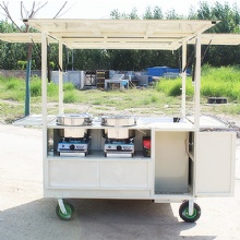 Beige or Customized Colors Multifuntional Hand Propelled YRF Food Cart